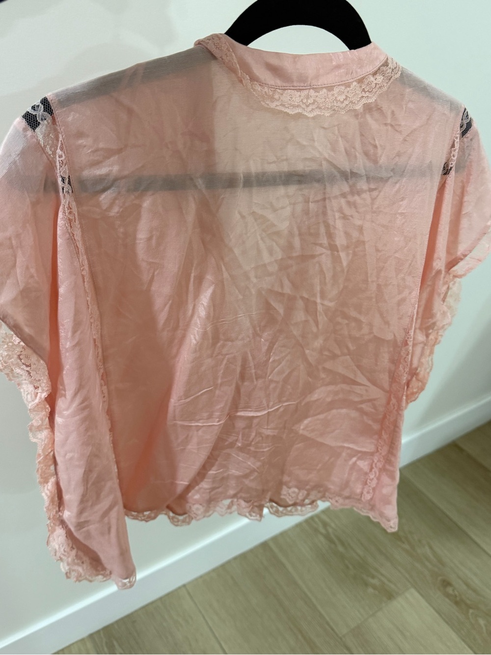 Free people Silky Lace-Trim Sleep Top in Blush Pink - Picture 4 of 6